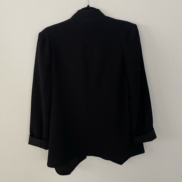 Rebecca Minkoff Black Open Front Asymmetrical Hem Blazer (10) - Picture 5 of 6